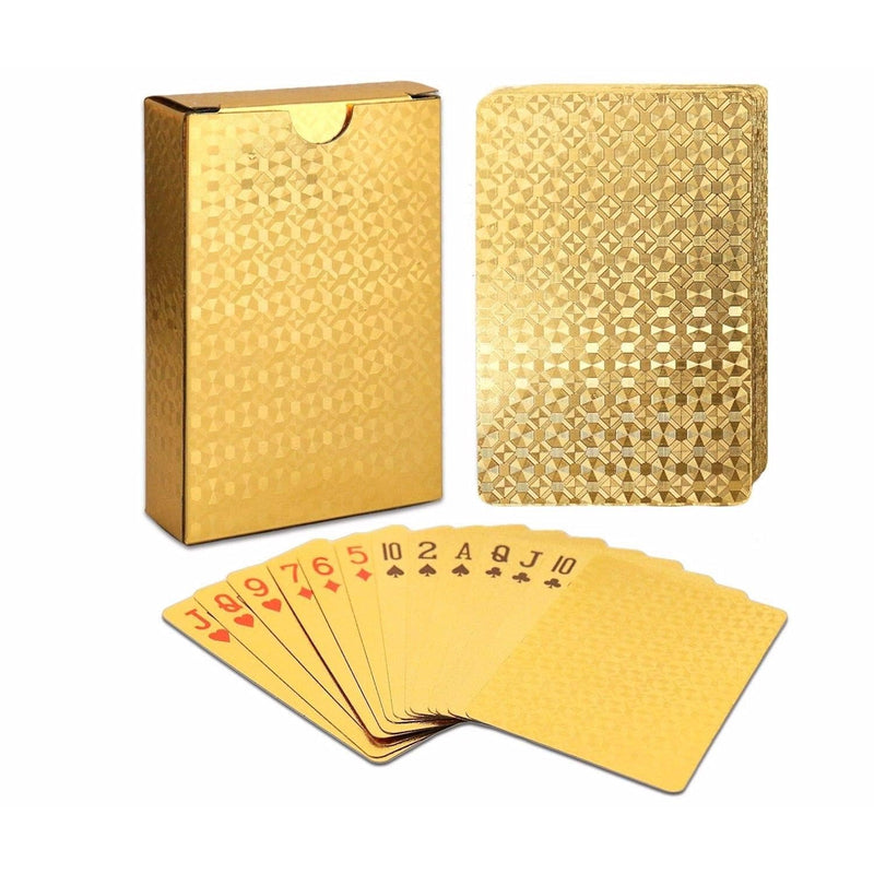 Gold Waterproof Playing Cards Poker Deck For Parties And Games