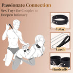 Sex Bondage Bdsm Kit Restraints -11Pcs Sex Toys Kit With Adjustable Handcuffs Collar Ankle Cuff Blindfold Sex Leash Ball Gag Whip Adult Games Foreplay Sexual Pleasure Tools For Men Women Couples