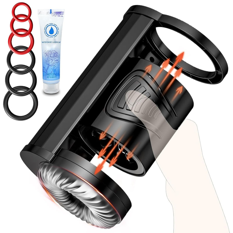Male Masturbator Sex Toys For Men - Blowjob Pocket Pussy Stimulator With Manual Thrusting & Squeezing, 3D Textured Sleeve Male Vagina Stroker Toy Penis Trainer Massager, Adult Sex Toys & Games For Men