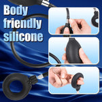 Inflatable Testicle Toys Silicone Cock And Ball Torture Adjustable Cock And Ball Ring Inflatable Testicle Penis Gag Detachable Cock Ring Penis Rings Bdsm Toys Adult Sex Toy For Men Gay Beginners