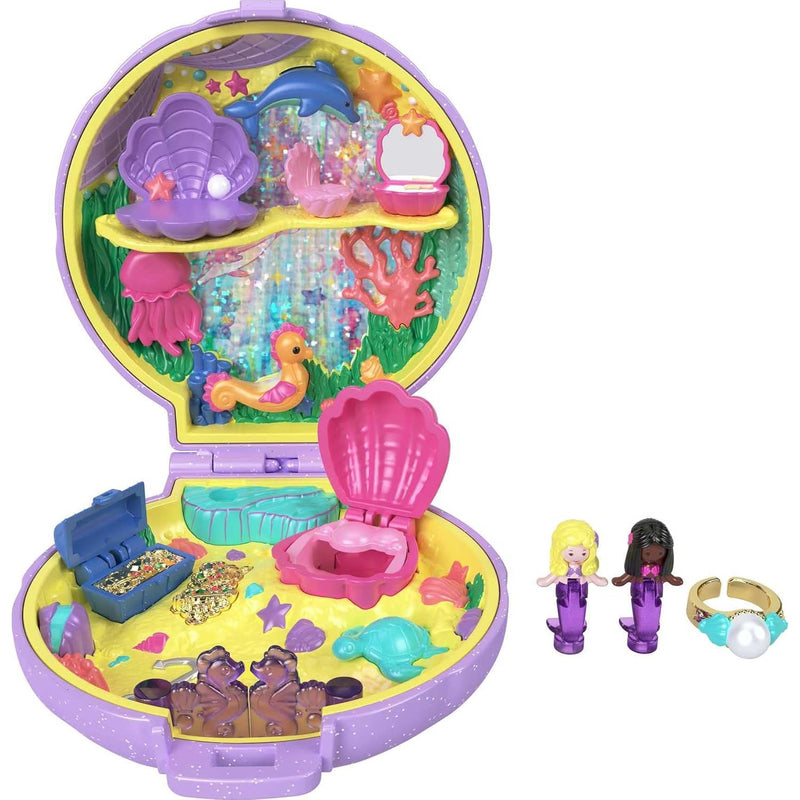Polly Pocket Keepsake Collection Mermaid Dreams Collectible Compact, Under-
