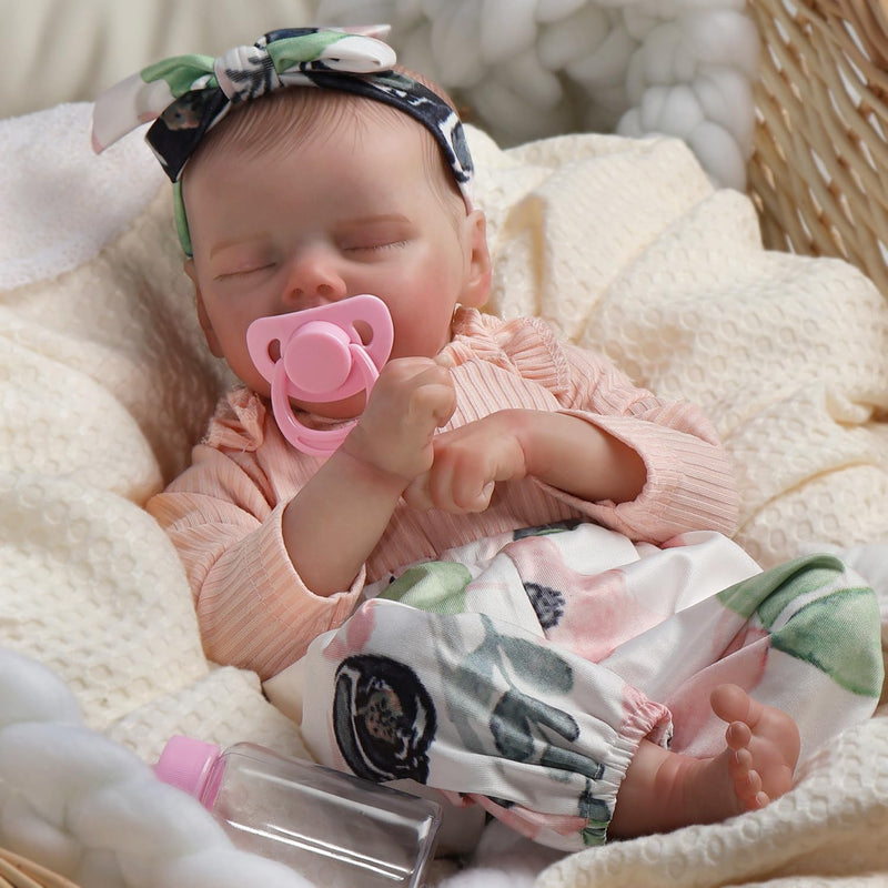 Reborn Baby Dolls,18 Inch Lifelike Realistic Newborn Doll With Soft Vinyl B