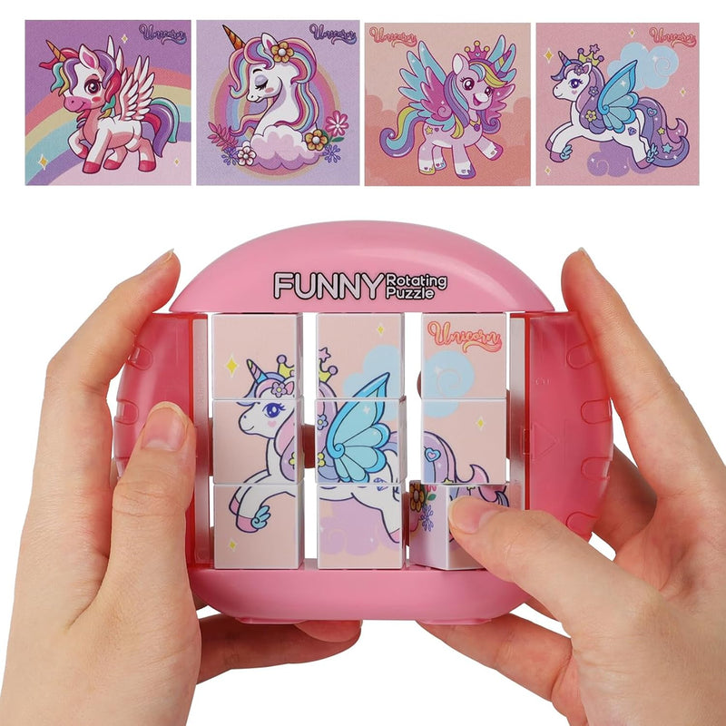 Rotating Puzzle For Kids 3 4 5 6 7 8 Year Old, 4 Puzzles In 1, Toddlers Tra