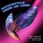 Strong Muscles Lines Anal Plug,Premium Liquid Silicone Wearable T-Shaped Base,Colorful Flexible G Spot Clitoral Vagina Anal Toy Trainer For Women Men Couples. (S)