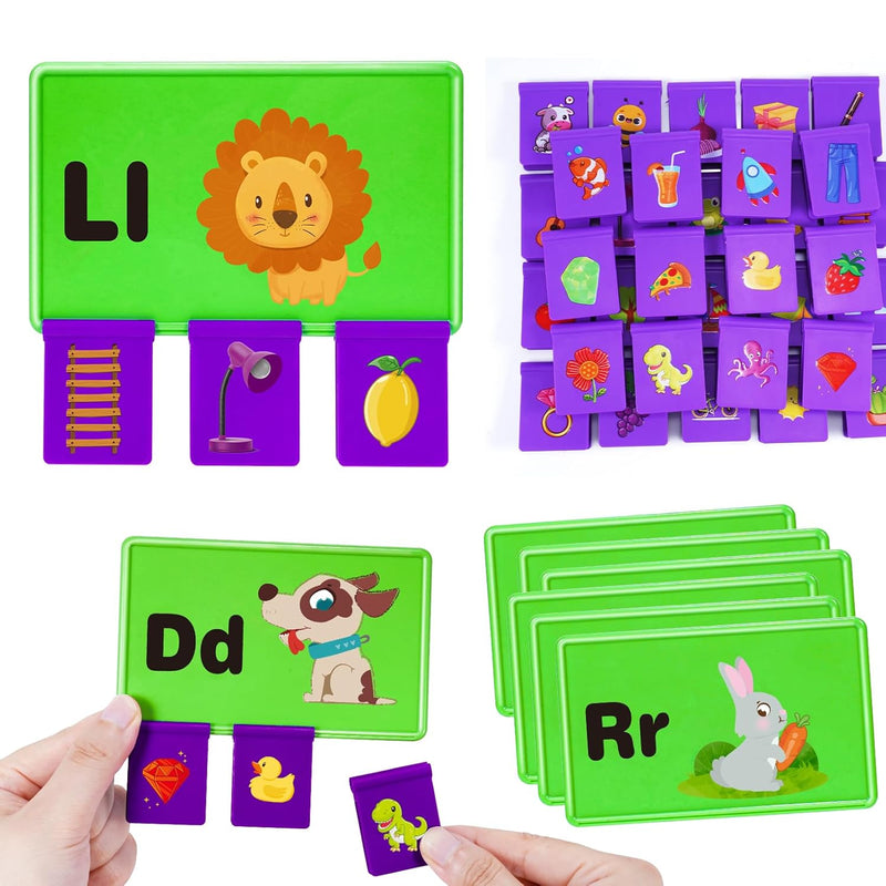 Learning Toys For Kids Ages 3 6: Snap & Match Beginning Sounds Cognitive Fl