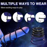 Adjustable Penis Ring Set Male Sex Toys For Men, 9 Pcs Silicone Cock Rings For Men Erection Sex Adult Toys, Cockring Cock Sexual Stimulation Device Couples Pleasure Cock And Ball Ring
