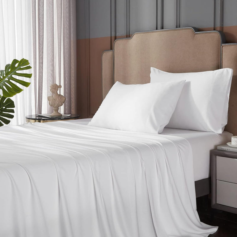 100% Bamboo Sheets King Size- Extra Deep Pocket Sheets Fits 18"-24" Thick Matt