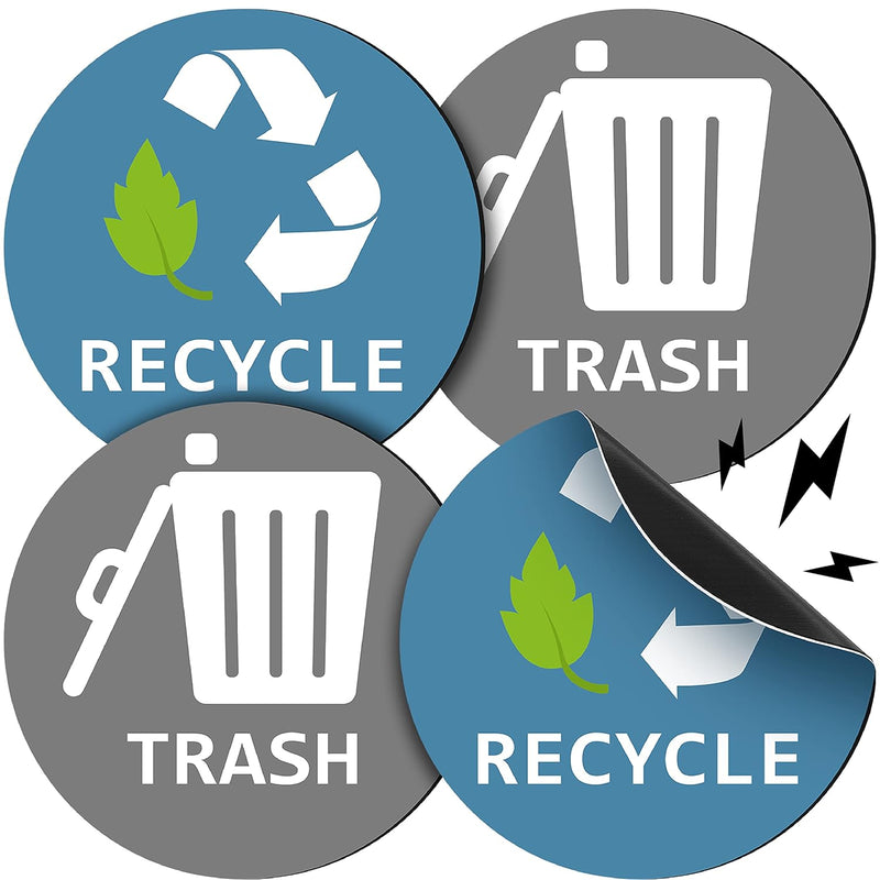 8 Pieces Magnetic Recycle And Trash Logo Symbol Recycle Logo And Trash Can Magne