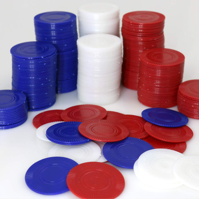 GiftExpress Lot of 300, Plastic Poker Chips for Kids Game Play, Learning Ma