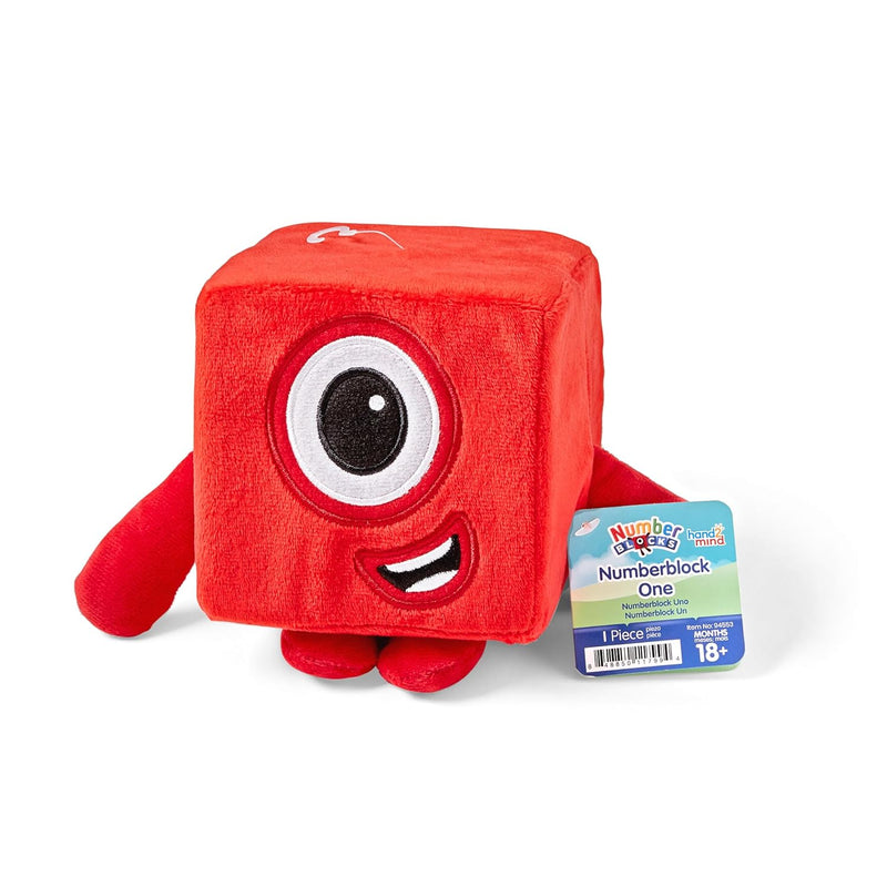hand2mind Numberblock One Plush, Small Plush Figure Toys, Cute Plushies, St