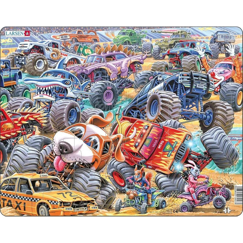 Puzzles Monster Truck Race 35 Piece Children'S Jigsaw Puzzle