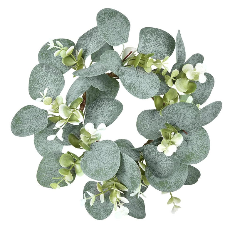 1Pcs Eucalyptus Wreath Faux Kitchen Cabinet Wreaths Artificial Greenery Wreath