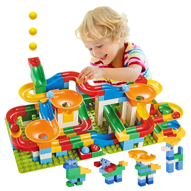 Marble Run,176 Pcs Marble Runs For Kids 4 8, Marble Run Race Track?Stem Lea
