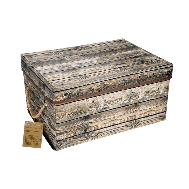 Decorative Storage Box With Lids, Fabric Storage Box With Lid And Handles For De