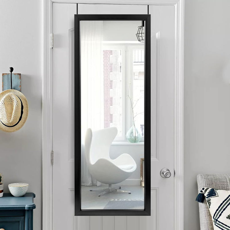 43"X16" Over The Door Full Length Mirror, Door Wall Mirror, Wall Mount Over Th