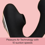 Greedy Girl Duet | Stroking Clit Sucker Sex Toy | Clitoris & G Spot Vibrator For Women | Clitoral Suction Adult Sex Toy | Vibrating Dildo G Spot Stimulation Stroking Massager