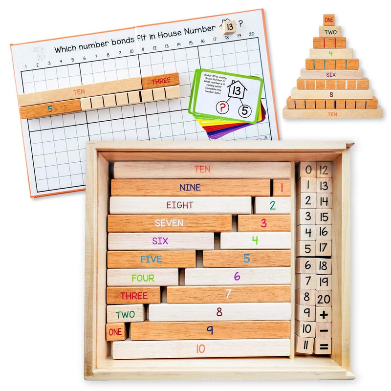 House Of Number Buddies Math Game, A Number Bonds Math Toy With Number Rods