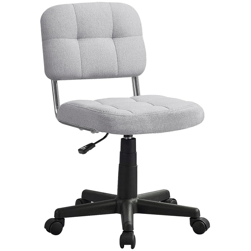 Modern Armless Home Office Desk Chair 360°Rolling Swivel Adjustable Height For