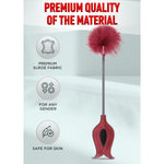 Adult Tickler For Bedroom 15", Satin Eye Mask For Women Red 59" Sex Blindfold, Beginners Accessories For Bdsm Activities