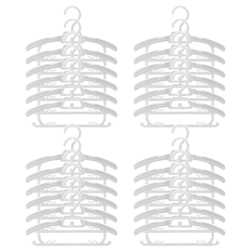 24 Pack Adjustable Baby Clothes Hangers For Nursery Closet, Upgraded Strong Plas