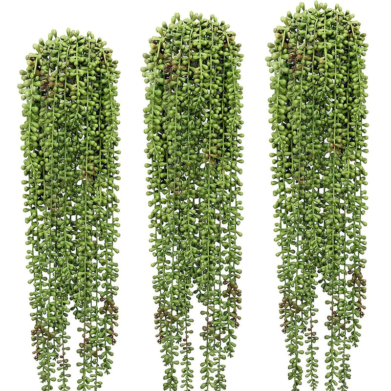 3 Pcs String Of Pearls Plant Artificial Hanging Succulents Plants For Home Gar