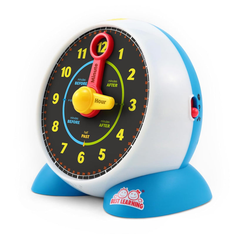 Learning Clock Educational Talking Learn To Tell Time Teaching Light Up Toy