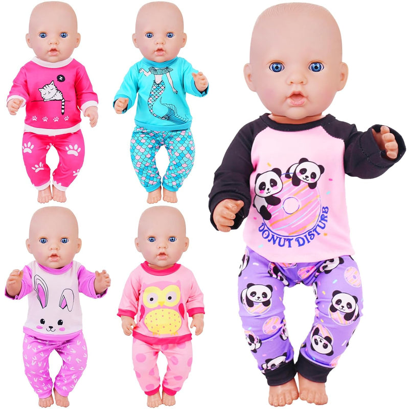 5 Sets Baby Doll Clothes For 14 18 Inch Doll, Baby Doll Accessories For Reborn