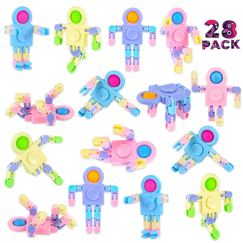 28 Pack Pop Fidget Spinner Bulk, Easter Fillers, Easter Basket Stuffers For Ki