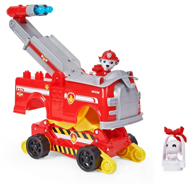 Paw Patrol, Marshall Rise and Rescue Transforming Toy Car with Action Figur