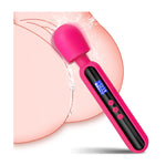 Vibrator Wand Adult Sex Toys & Games Vibrating Massager For Clitoral Stimulation Powerful Vibrator Pleasure With 10 Modes Lcd Display Erotic Gift Sets & Sex Kits For Women Men Couples Games (Rose Red)