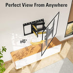 TV Wall Mount for 32-65 Inch TV, TV Mount with Swivel and Tilt, Full Motion TV Bracket with Articulating Dual Arms, Fits 16inch Studs, Max VESA 400X400 mm, 99lbs