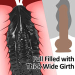 Sex Toys 9.84'' Unique Shape Huge Dildo, No-Balls 3.15'' Big Thick Wide Girth G-Spot Dildos With Strong Suction Cup Base, Anal Stimulation Trainer Butt Plug Stretcher For Adult Women Men