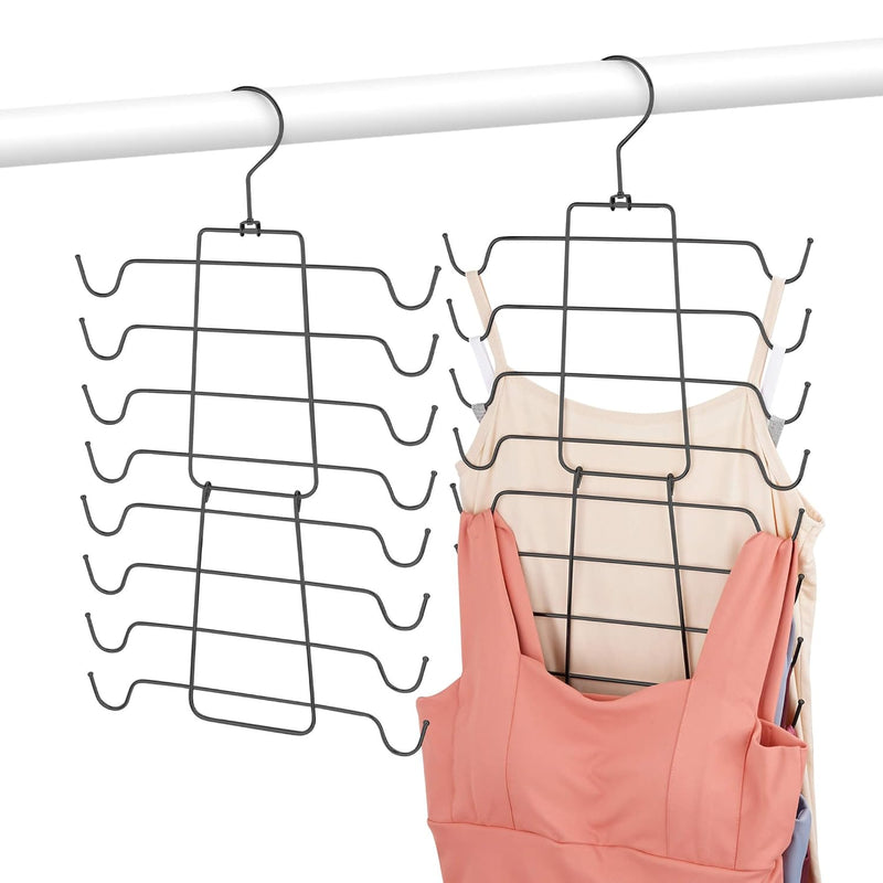 Tank Top Hangers, 2 Pack Bra Organizer For Closet, Hanging Closet Organizers And