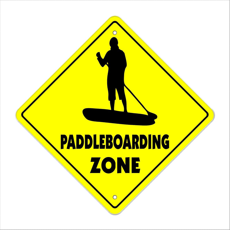 Paddleboarding Crossing Sign Zone Xing | Indoor/Outdoor | 12" Tall Plastic Sig