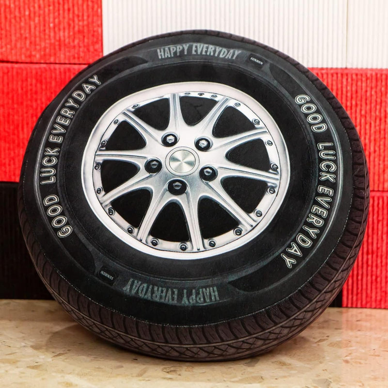 15.7 Inch Large Tire Pillow For Boys, 3D Simulation Wheel Pillow For Car, B