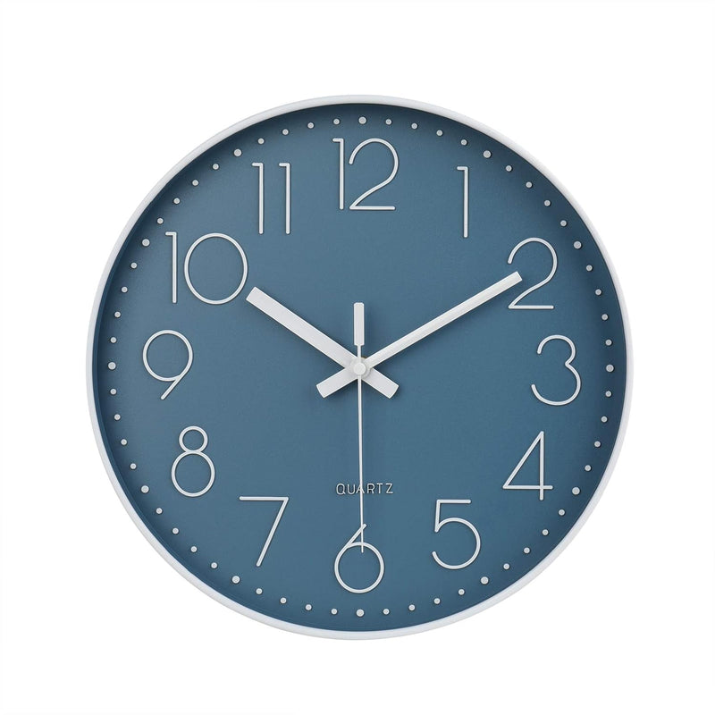 12 Inch Silent Non-Ticking Battery Operated Quality Quartz Round Wall Clock Mo