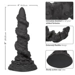 Monster Dong - The Kraken, 8 Inch Liquid Silicone Dildo With Sturdy Suction Cup Base Black - Se-5504-10-3