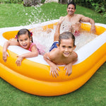 Swim Center Inflatable Family Pool: 159 Gallon Capacity – 90" x 60" x 19" – Color May Vary