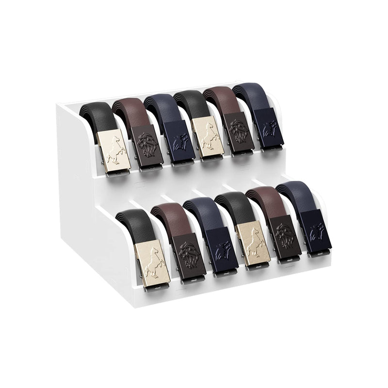 Qixing Belt Organizer,12 Grids Belt Rack, Belt Organizer Drawer, Belt Storage Ho