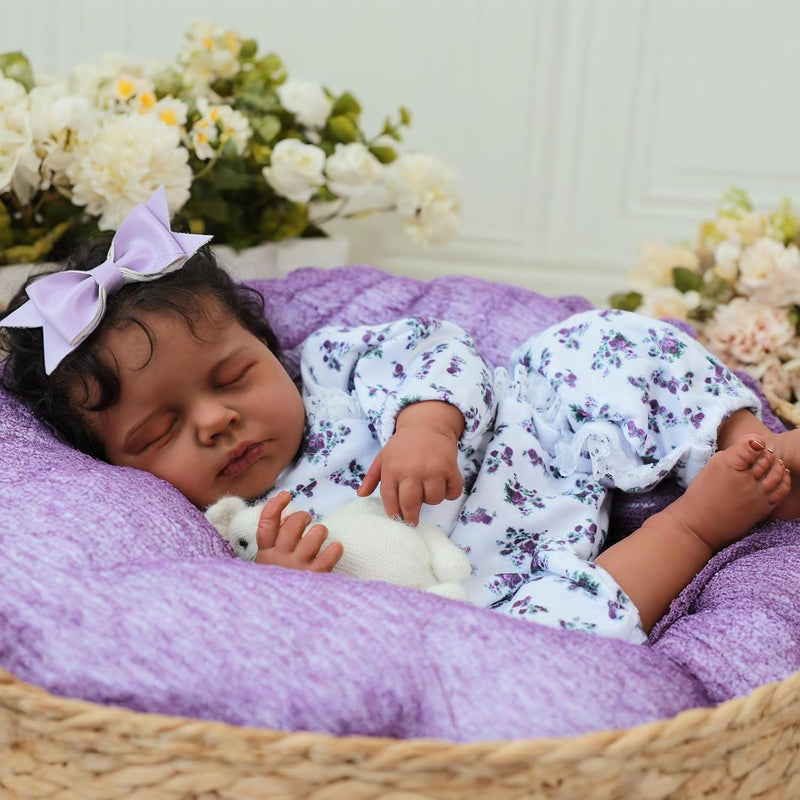Reborn Baby Dolls Black Girl 20 Inch Realistic Newborn Baby Dolls Newborn B