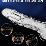 Penis Sleeve Cock Sleeve Male Sex Toy, Realistic Dildos Penis Pump Cock Extender Men Sex Toys With Cock Ring, Silicone Penis Extension For Men Girth Enhance, Reusable Penis Enlarger Adult Sex Toys