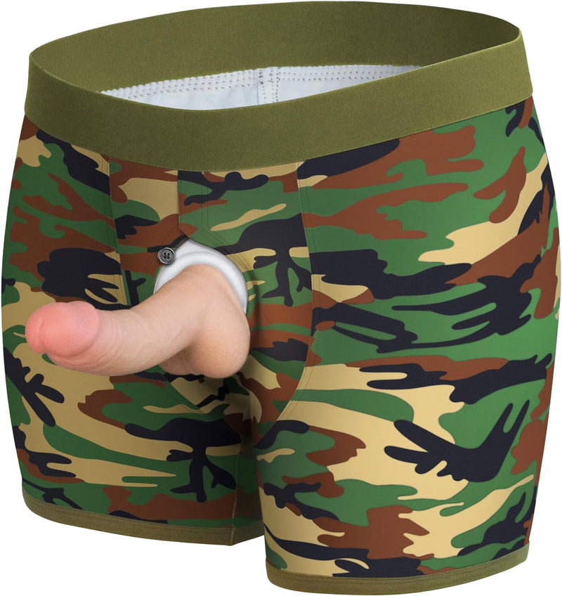 Strap-On Dildo Strapless Boxers: Adult Hollow Strap-On for Women, Men, Lesbians, Couples