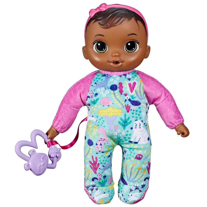 Baby Alive Soft ‘n Cute Doll, Brown Hair, 11-Inch, Washable, 18 Months and