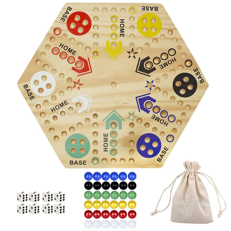 Original Marble Game Wahoo Board Game 16 Inch Double Side Painted Wooden Fa