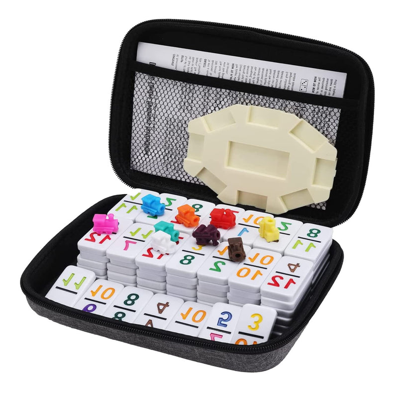 Mexican Train Dominoes Set Double 12 Colored Number Dominos Family Board Game