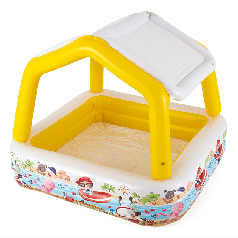 Intex Sun Shade Inflatable Pool, 62" X 62" X 48", for Ages 2+