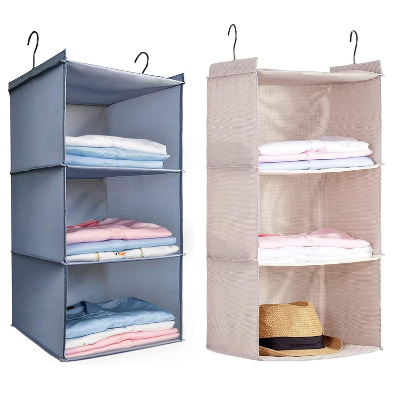 Bundles Of 3-Shelf Hanging Oxford Closet Organizers And Storage & 3-Shelf Hangin