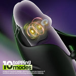Penis Vibrator Trainer Stimulator Male Sex Toy- Vibrating Male Masturbator With 10 Vibration&10 Tapping, Hand-Free Glans Trainer Stimulator Male Adult Sex Toy For Men Masturbation