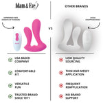 Dual Entry Vibrator With Remote Control, Rechargeable Double Penetration Vibrator With 9 Speeds And Functions, Flexible Silicone Design, Waterproof, Usb Magnetic Charging, Couples Play