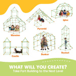 Fort Building Kit for Kids Ages 4-12 with 130 Pieces STEM Construction Toy